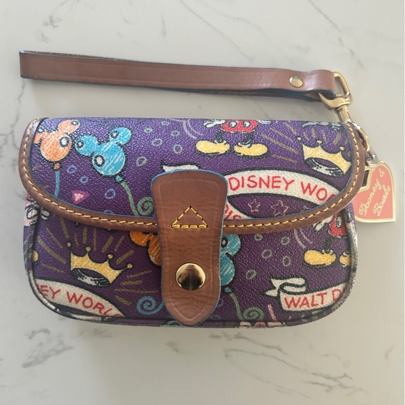 Dooney & Bourke Disney Parks Wristlet, RARE Purple Sketch Pattern - Picture 13 of 13